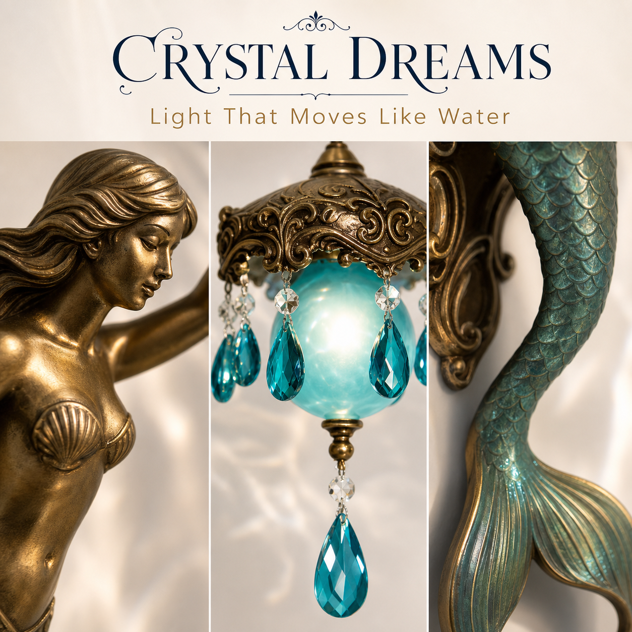Vintage Mythic Glow Wall Lamp (Mermaid & Elves Edition)