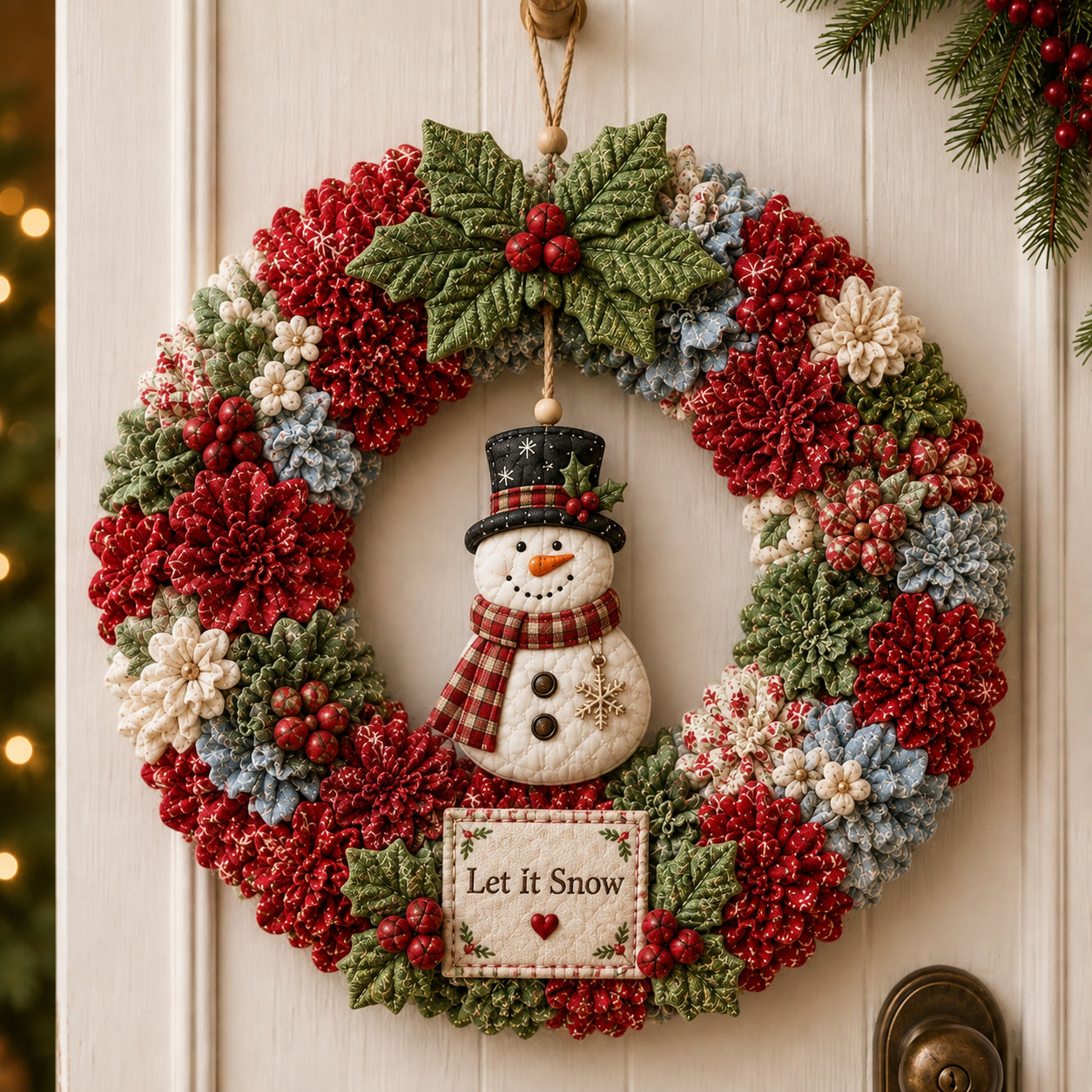 🔥Last Day 🔥🎄 3D Fabric Poke Wreath DIY Kit