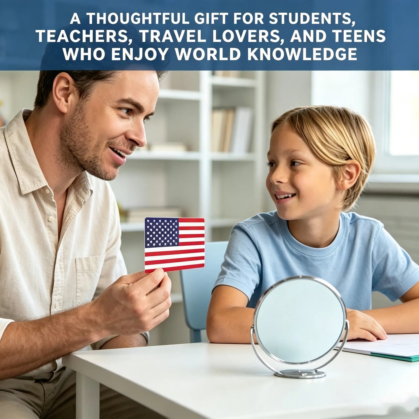 🌍245-Piece World Flags Flashcards Set – Fun Geography Learning Game for Kids & Adults with World Map 📚