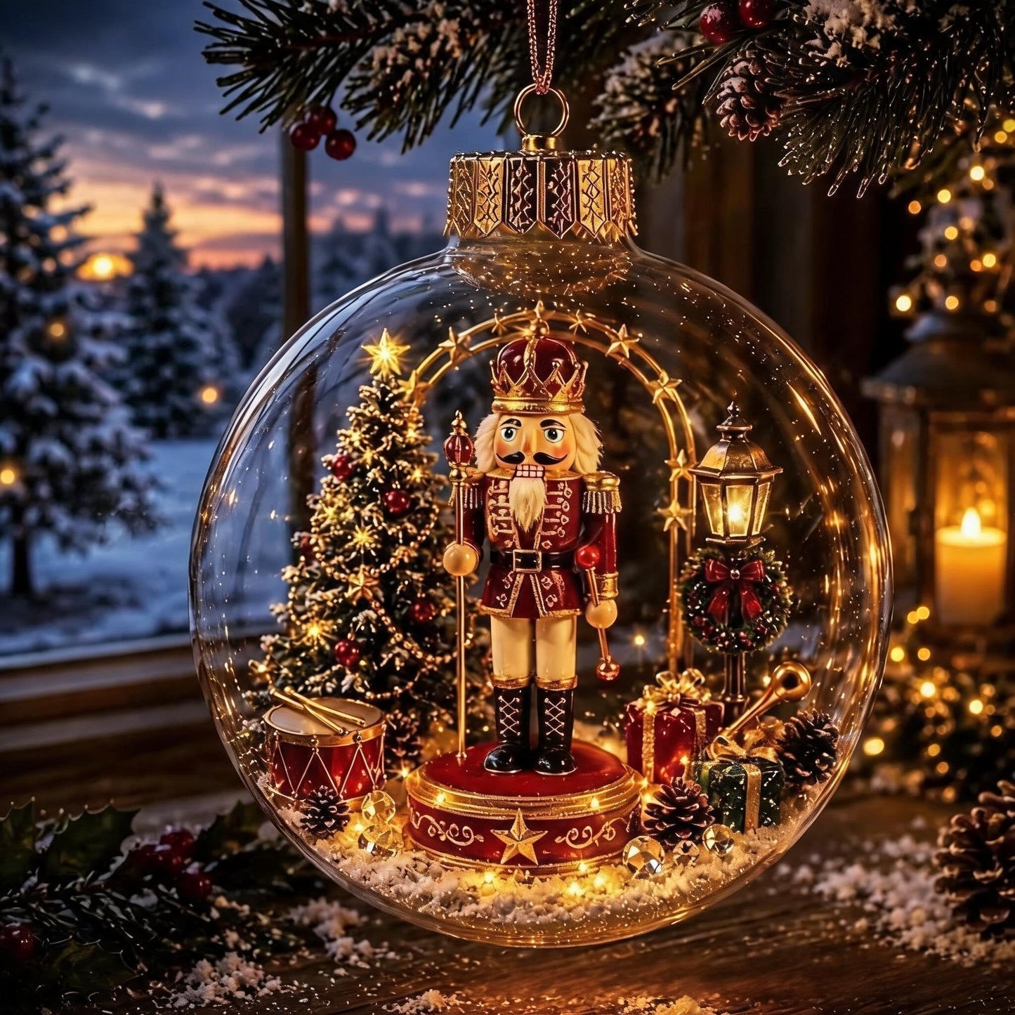 🎅Christmas Early Bird Sale🔥LAST DAY 50% OFF - 🎄Glowing Christmas Diorama Ornament – A Tiny Winter World in Your Hands