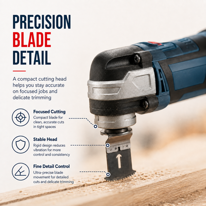 🔥🔧 12V Cordless Precision Cutter – Compact Multi-Function DIY Detail & Plunge Cutting Tool