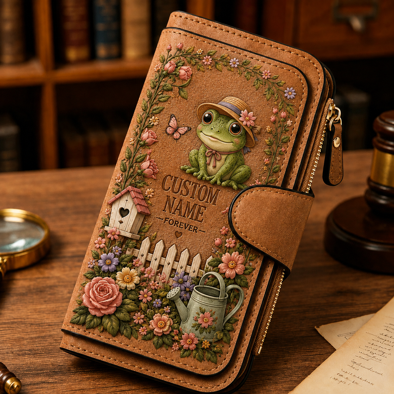 🌸 Personalized Garden Embossed Wallet - Perfect Gift For Her 🌿