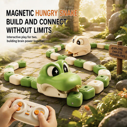 Remote Control Snake Toy with Magnetic Blocks