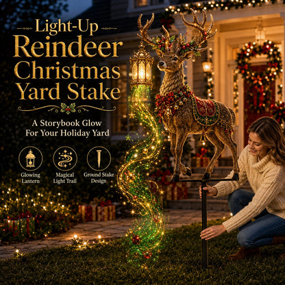 🔥Buy 2 Get 20% OFF🔥Light-Up Reindeer Christmas Yard Stake