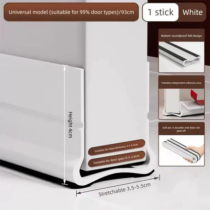 🎁Last Day Promotion 49% OFF🔥Self-Adhesive Triple-Seal Door Draft Stopper – Flexible PVC Soundproof Weather Strip for Noise, Bugs & Energy Saving