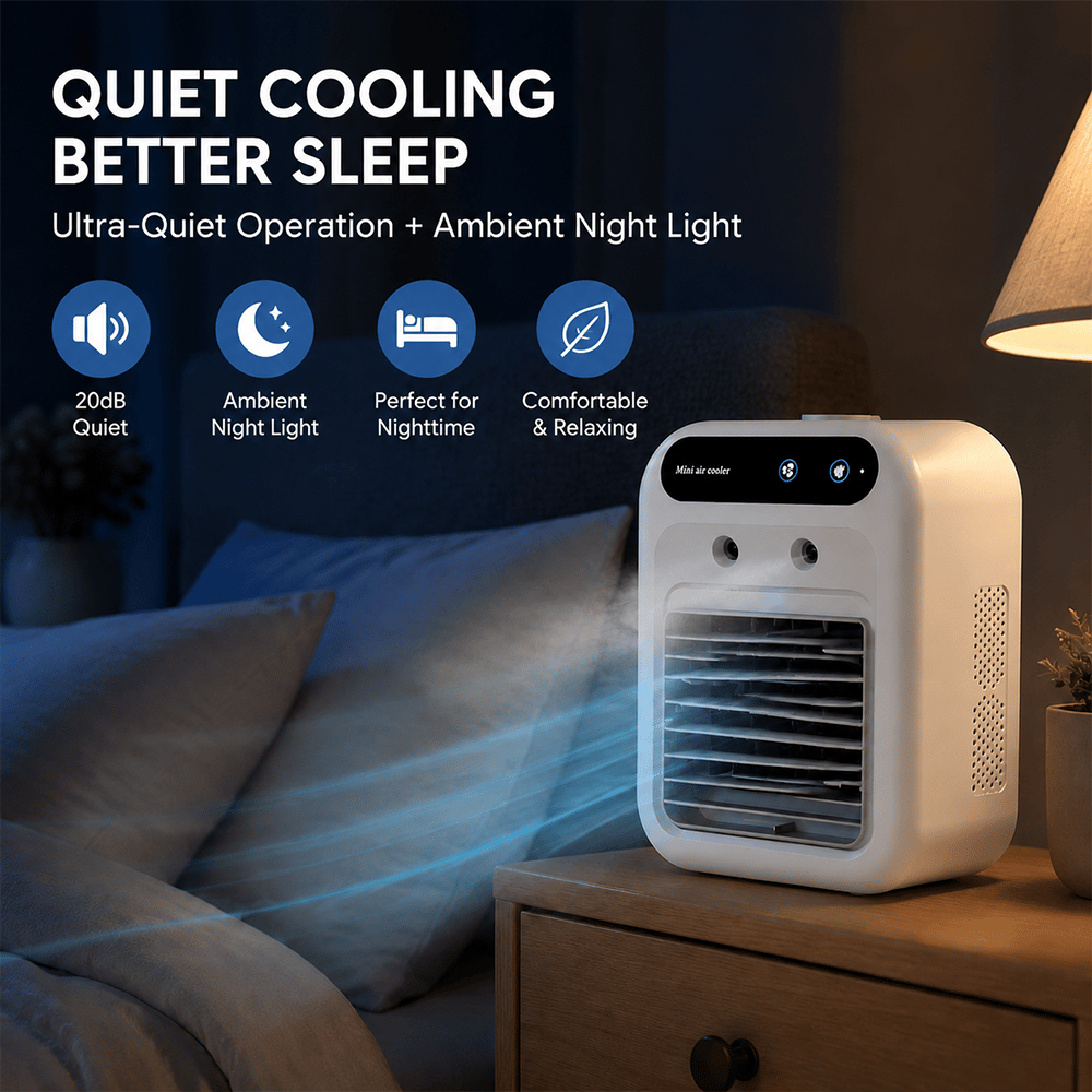 ❄️ Portable Mini Air Conditioner with Humidifier — 20°C Cooling 🔥