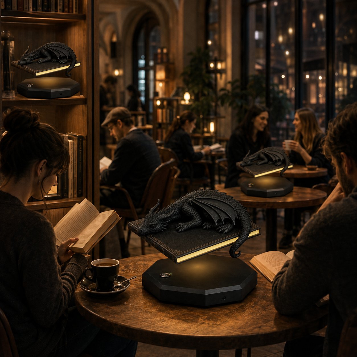 🐉 Magnetic Levitating Floating Dragon Lamp | Bedroom Reading Decor Light