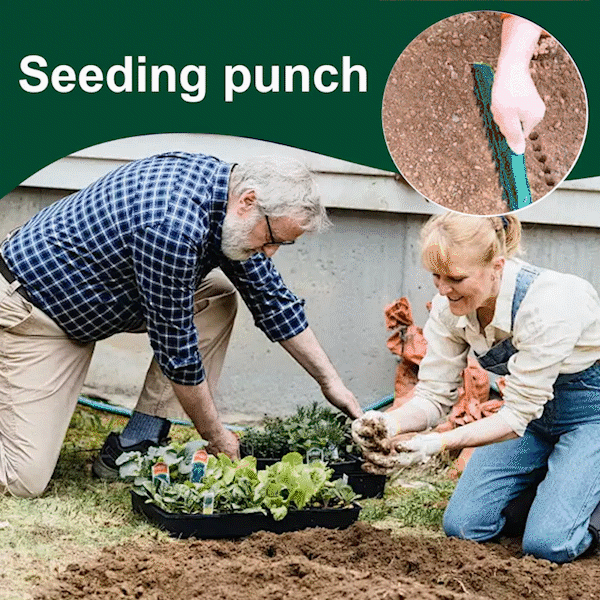 50% OFF🌱Garden Seed Spacer & Dibbler – 12-Hole Precision Planting Tool