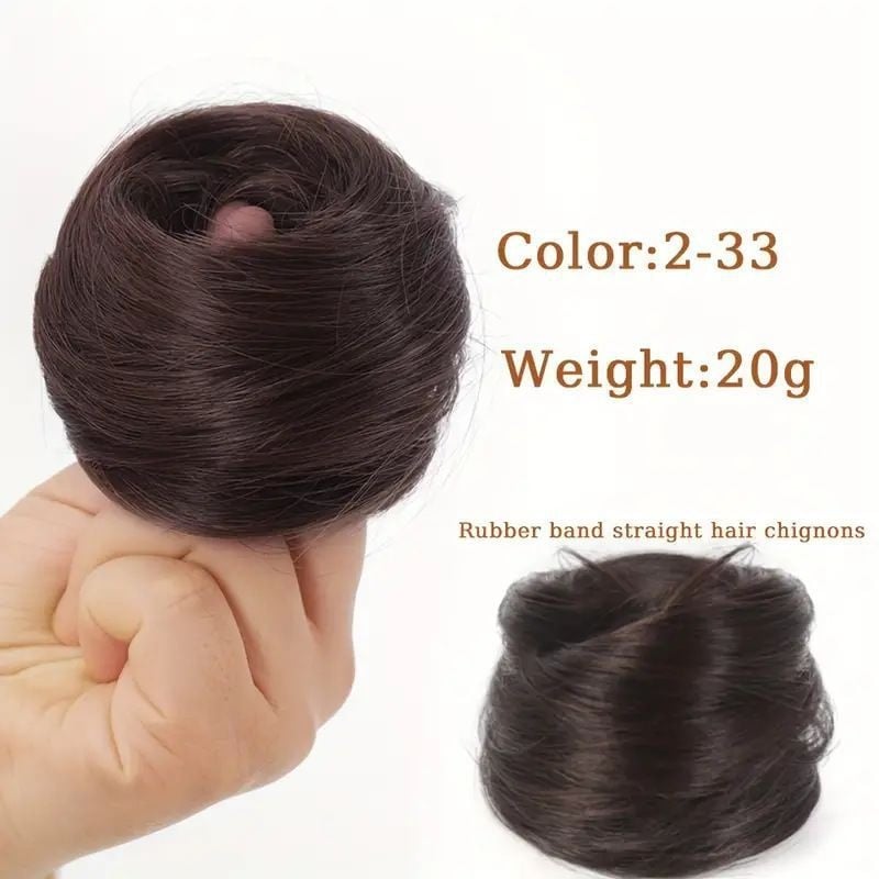 Cropped hair wig hair tie — —✨ Ideal for Everyday Wear, Scrunchie Base