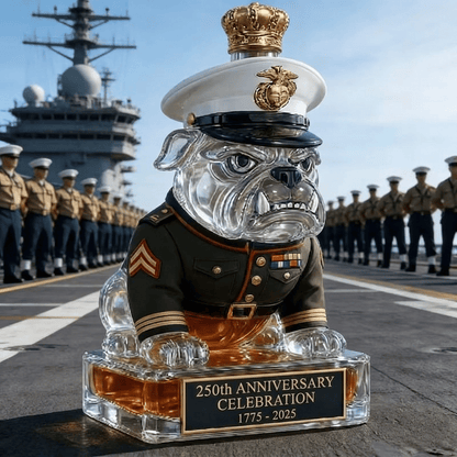 🇺🇸 Marine Corps Devil Dog 250th Anniversary Whiskey Bottle