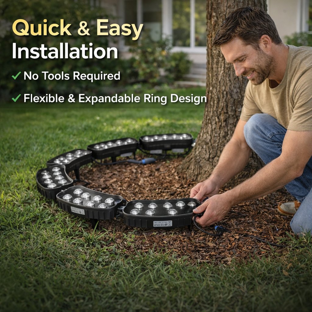 🌳 LED Ring Tree Light(Single piece) | Outdoor Waterproof Landscape Spotlight