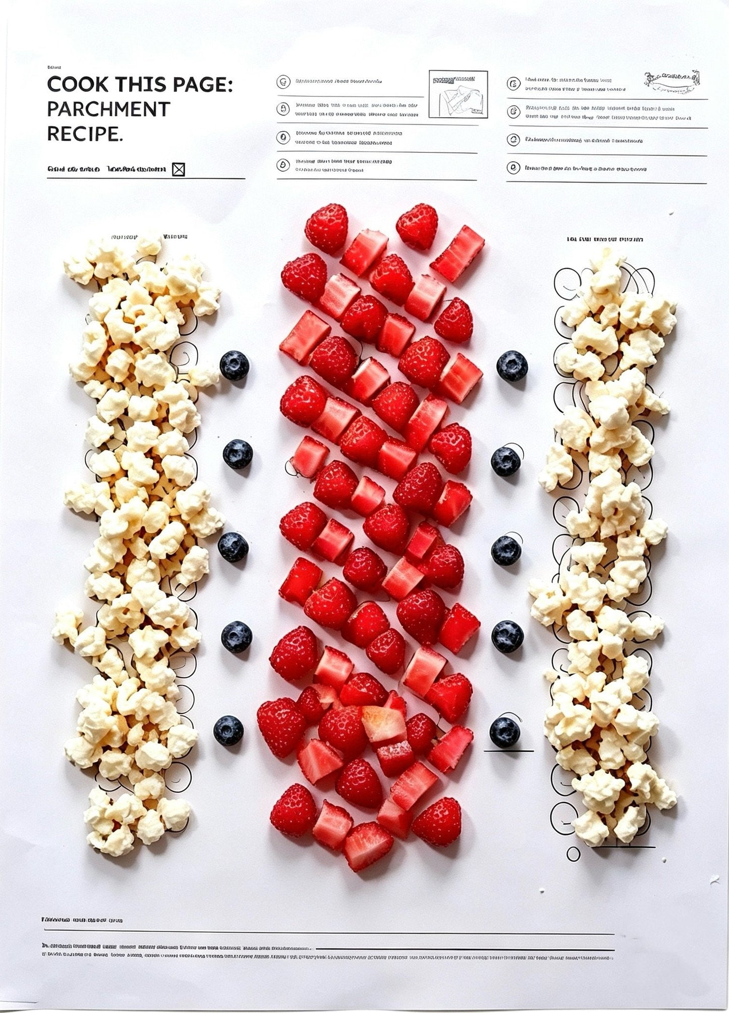 Recipe‑Printed Baking Paper Convenient Home Oven Cooking Sheet