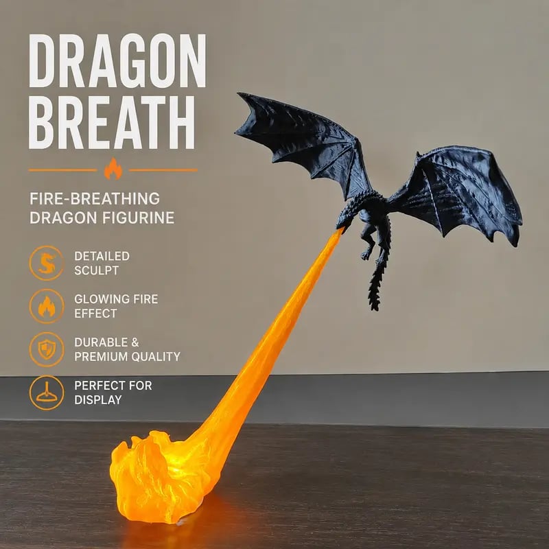 🔥Last Day: 40% OFF🔥 Firebreathing Dragon Book Nook | Realistic Flame Fantasy Shelf Decor