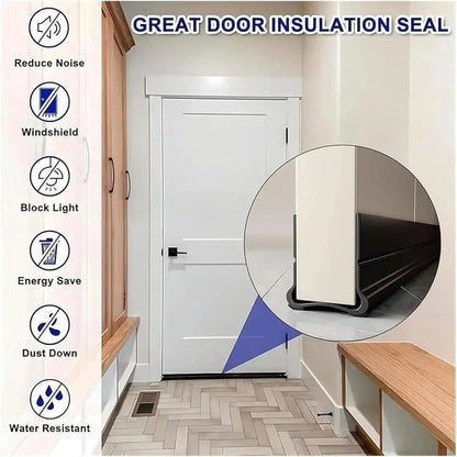 🎁Last Day Promotion 49% OFF🔥Self-Adhesive Triple-Seal Door Draft Stopper – Flexible PVC Soundproof Weather Strip for Noise, Bugs & Energy Saving