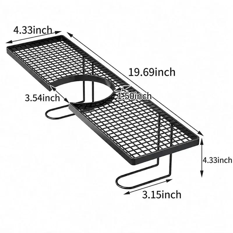 Carbon Steel Bathroom Organizer, 19.7 x 4.3 in No-Drill Vanity Counter Storage Rack, Minimalist Moisture-Proof Anti-Mold Bathroom Shelf for Skincare