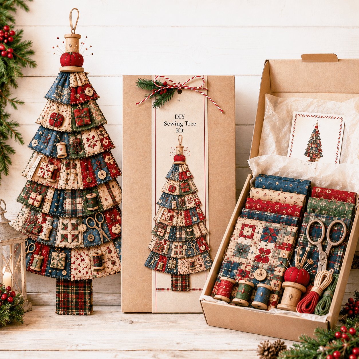 ⏳ Last Day 49% OFF – 🎄Beginner-Friendly DIY Oversized Patchwork Christmas Tree Door Hanging Kit | Complete Kit with All Tools & Step-by-Step Guide Included 💕