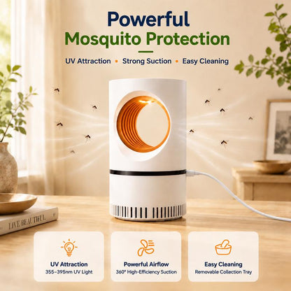 🦟Ultra-Quiet UV Mosquito Trap Lamp – Chemical-Free Insect Catcher with 360° Suction