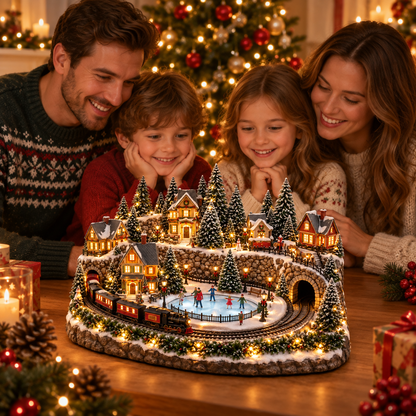 🎄🚂 49% OFF Today! ✨ Magical Christmas Train & Skating Rink – Bring Holiday Magic Home! ❄️🎁