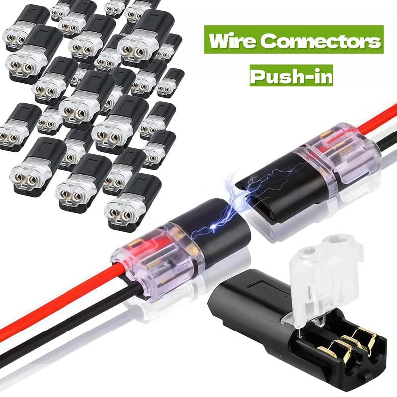 🏆👍🚀Double-Wire Plug-in Connector Led Light Strip Connectors 2 Pin