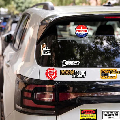 🔥💡130PCS Funny Saying Sticker Pack - Snarky, Sarcastic Bold Humor Vinyl Waterproof Meme stickers for laptop
