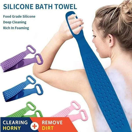 ✨ Silicone Back Scrubber Towel – Long Bath Brush for Deep Body Cleaning 🛁