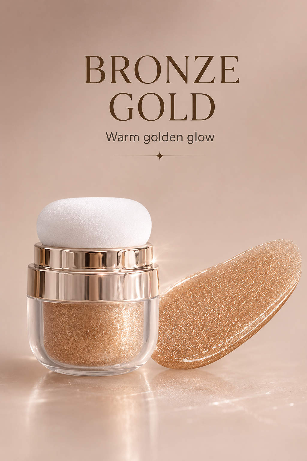 3-Shade Shimmer Highlighter with Puff | Face & Body Glow
