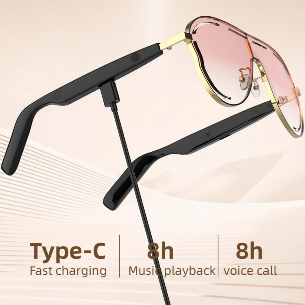 🎖️Smart Bluetooth 5.4 Audio Sunglasses – Open-Ear, UV & Blue Light Protection