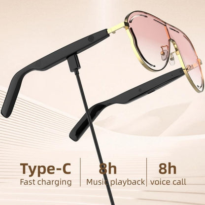 🎖️Smart Bluetooth 5.4 Audio Sunglasses – Open-Ear, UV & Blue Light Protection