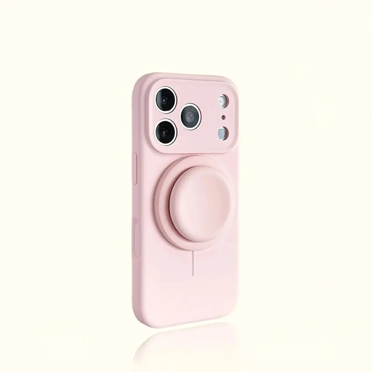 Magnetic Stand Liquid Silicone Full Coverage Phone Case with AI Capture Button for iPhone 18 Pro Max