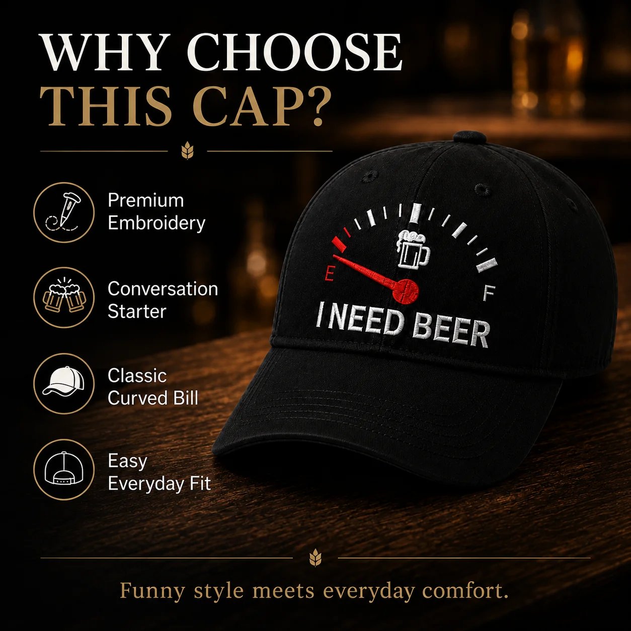 ⏰ LAST DAY 50% OFF 🔥 "I Need Beer" Cap – The Ultimate Pub & Weekend Icebreaker! 😂