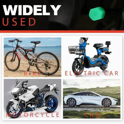 49% OFF This Week Promotions🎉🎉Glow-in-the-Dark Car Tire Valve Cap Set