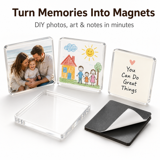 🖼️ DIY Clear Acrylic Mini Magnetic Photo Frames 🧲