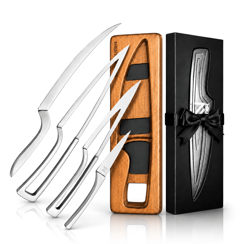 4-Piece Magnetic Kitchen Knife Set | VG10 Japanese Steel & Space-Saving Nesting Design