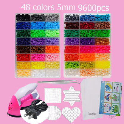 Hama Beads Box Set - 24/48/72 Colors 2.6mm & 5mm Fuse Beads with Storage Box