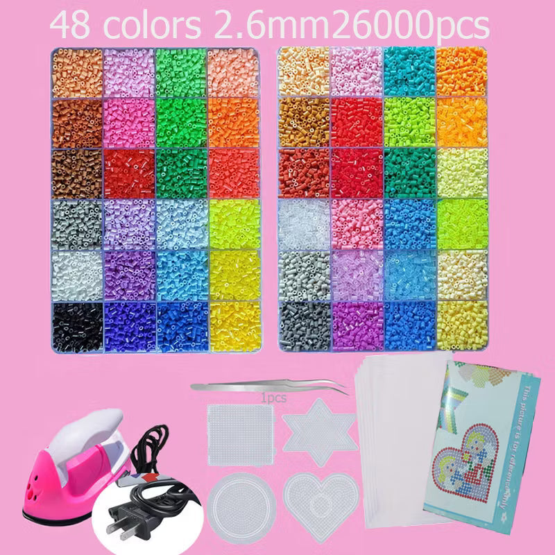 Hama Beads Box Set - 24/48/72 Colors 2.6mm & 5mm Fuse Beads with Storage Box