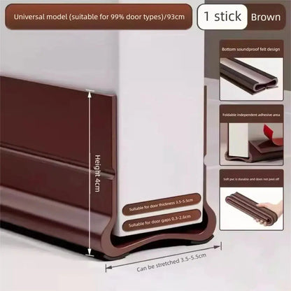 🎁Last Day Promotion 49% OFF🔥Self-Adhesive Triple-Seal Door Draft Stopper – Flexible PVC Soundproof Weather Strip for Noise, Bugs & Energy Saving