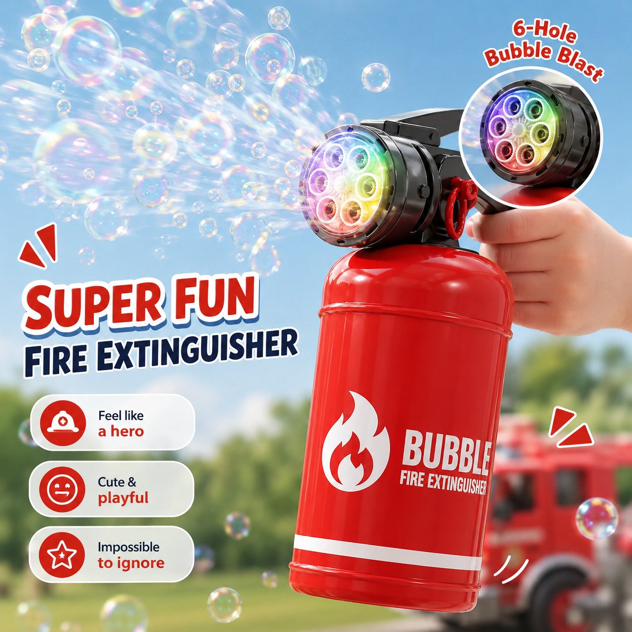 Summer Hot Sale 48%OFF🔥Fire Extinguisher Bubble Machine for Kids