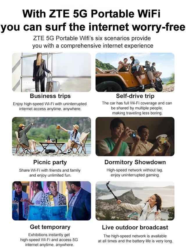 📡Portable Wireless Pocket WiFi High Speed 4G LTE Internet Router for Global Travel