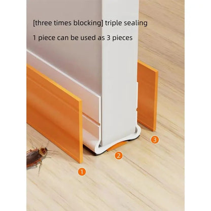 🎁Last Day Promotion 49% OFF🔥Self-Adhesive Triple-Seal Door Draft Stopper – Flexible PVC Soundproof Weather Strip for Noise, Bugs & Energy Saving