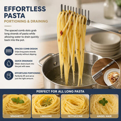 Stainless Steel Pasta Server Italian Kitchen Utensil