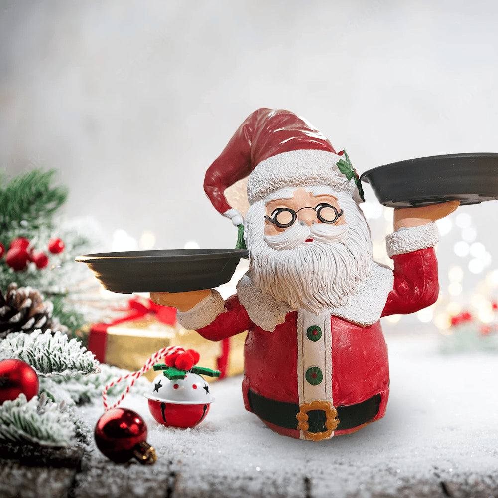🎄 Christmas Resin Snowman Snack Rack Holder – 2-Tiered Dessert & Candy Bowl Stand for Party Table 🍰✨