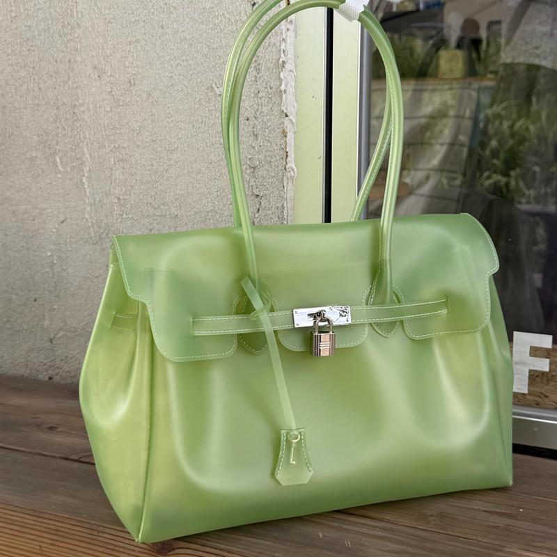 👜Transparent Jelly Shoulder Bag – Waterproof TPU Beach Tote & Crossbody Purse
