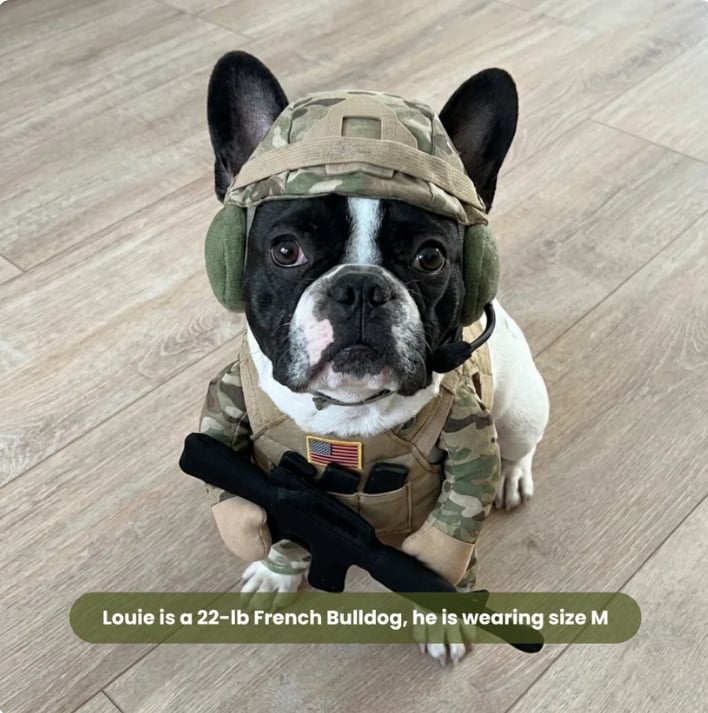 🐶 PawTrooper™ Dog Soldier Costume – Funny Tactical Pet Outfit