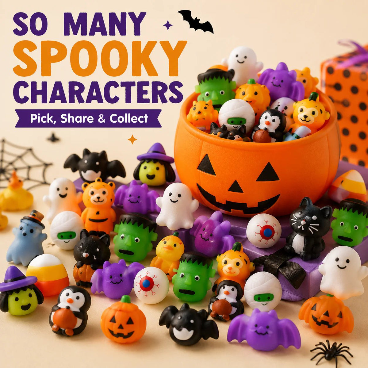 Last Day 50% OFF - 🎃30PCS Halloween Mochi Squishy Toys