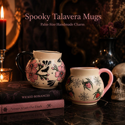 🔥Last Day 49% OFF - 💐🕷️☕Spooky Talavera Mug