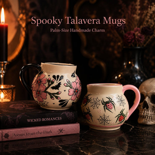 🔥Last Day 49% OFF - 💐🕷️☕Spooky Talavera Mug