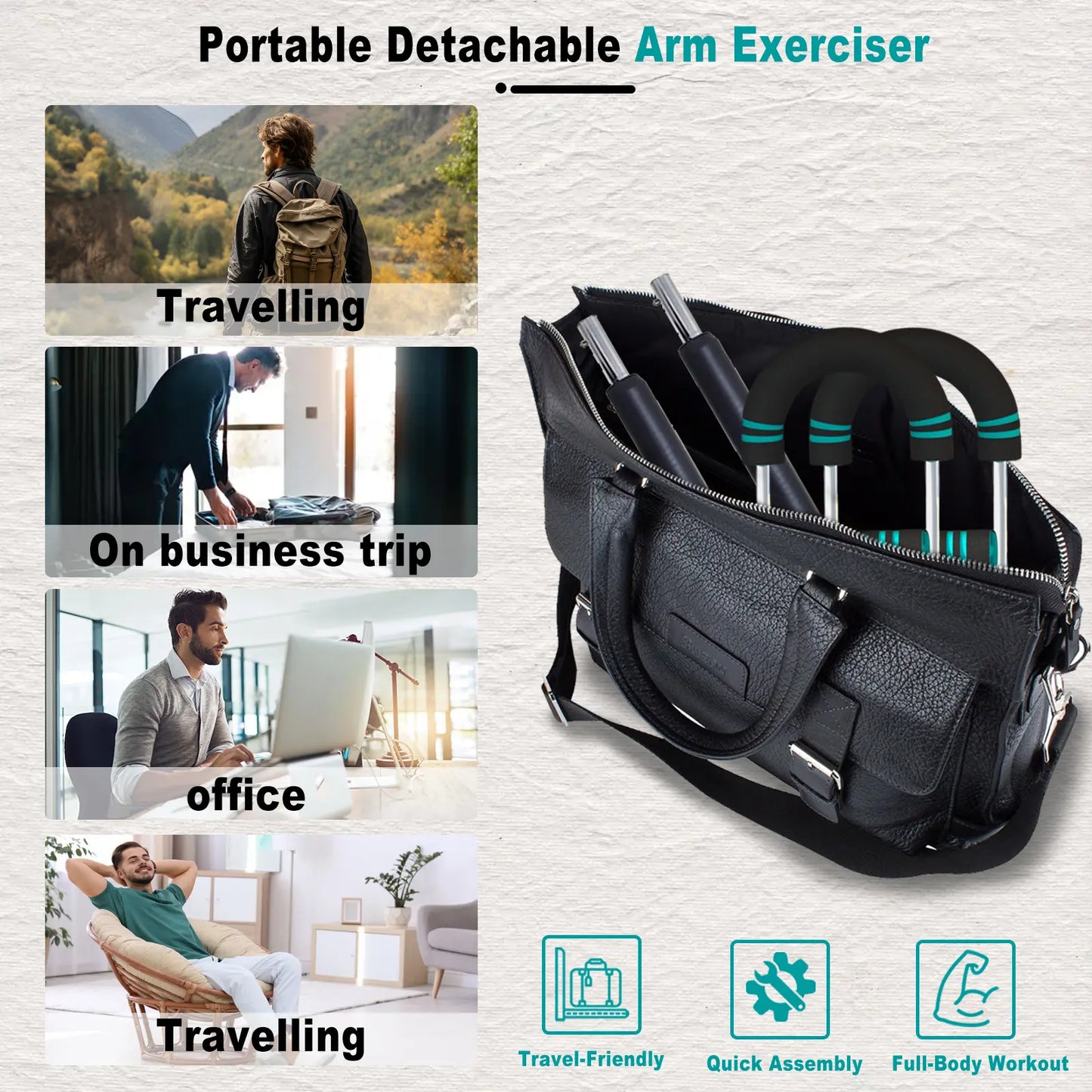 Arm & Chest Trainer – Adjustable Resistance Home Workout Equipment