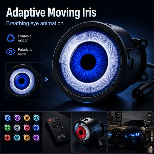 🔥HOT SALE🔥👁️Animated Demon Eye LED Projector Headlight Kit