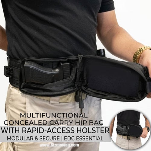 Multifunctional Concealed Carry Hip Bag & Rapid-Access Holster
