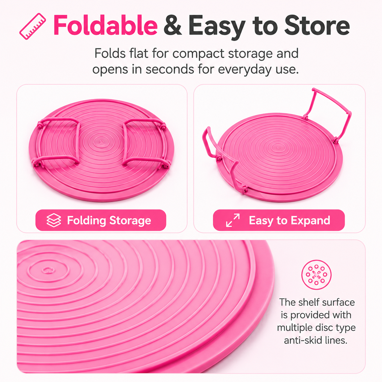 🥗Multi-functional foldable microwave oven tray - with heat-insulated handle